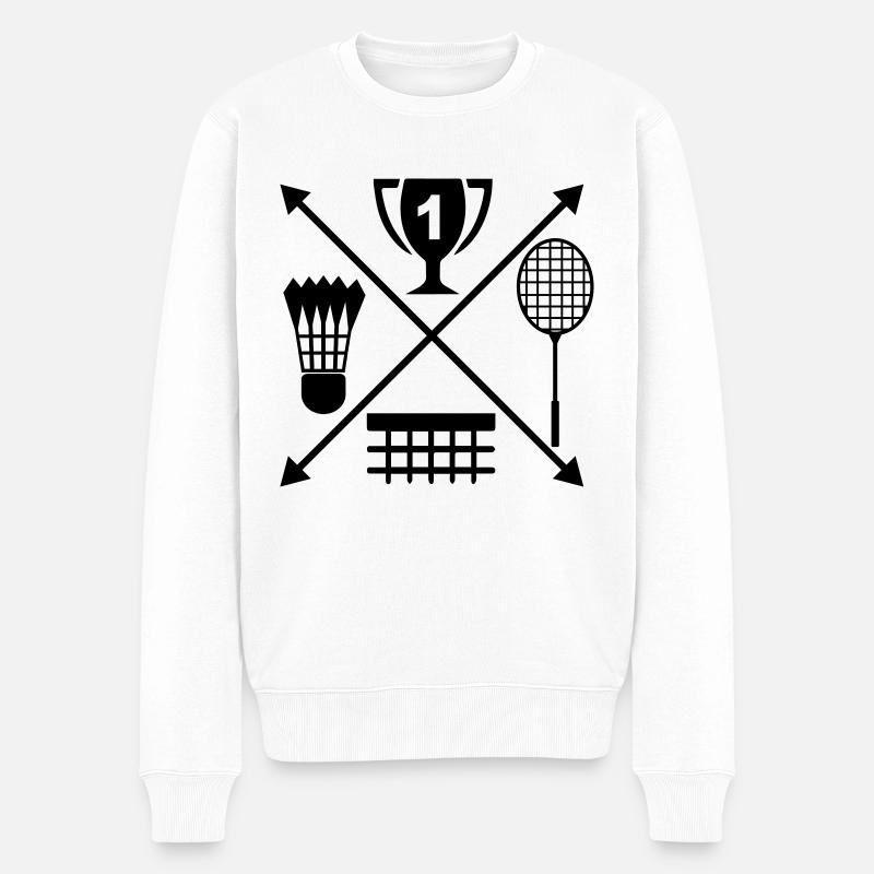badminton - Pull Premium bio Homme - blanc
