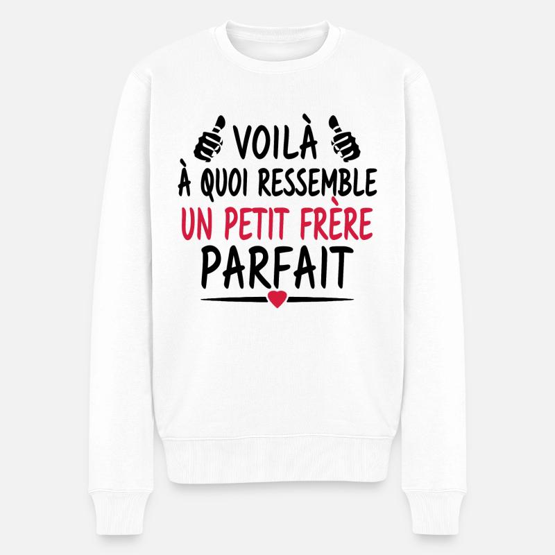 petit frère parfait - Pull Premium bio Homme - blanc
