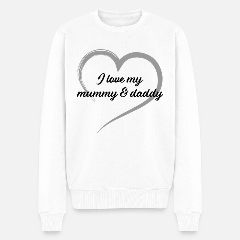 J’aime ma maman et papa - Pull Premium bio Homme - blanc