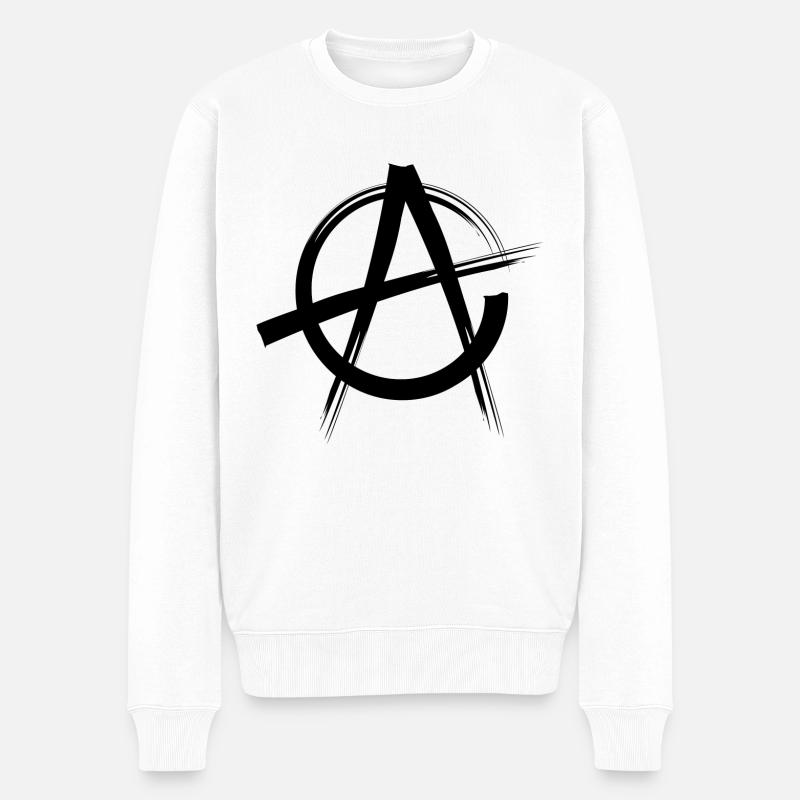 Symbole d’anarchie - Pull Premium bio Homme - blanc
