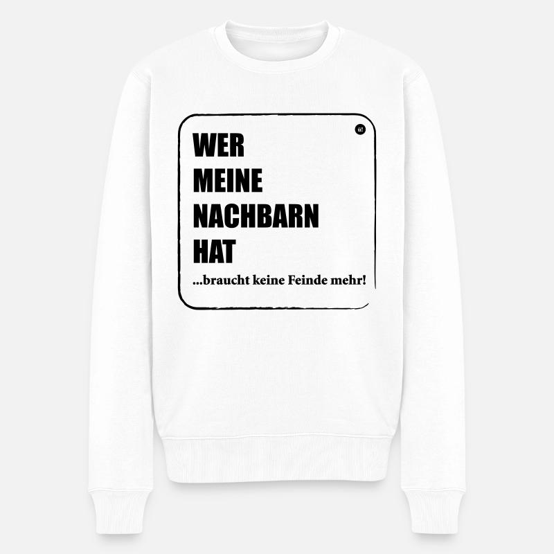 Neighbor enemies - Men's Premium Organic Jumper - white