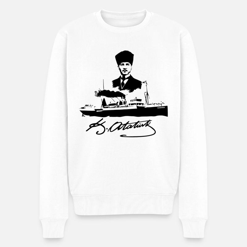 Atatürk 19 mayis - Männer Premium Bio Pullover - Weiß