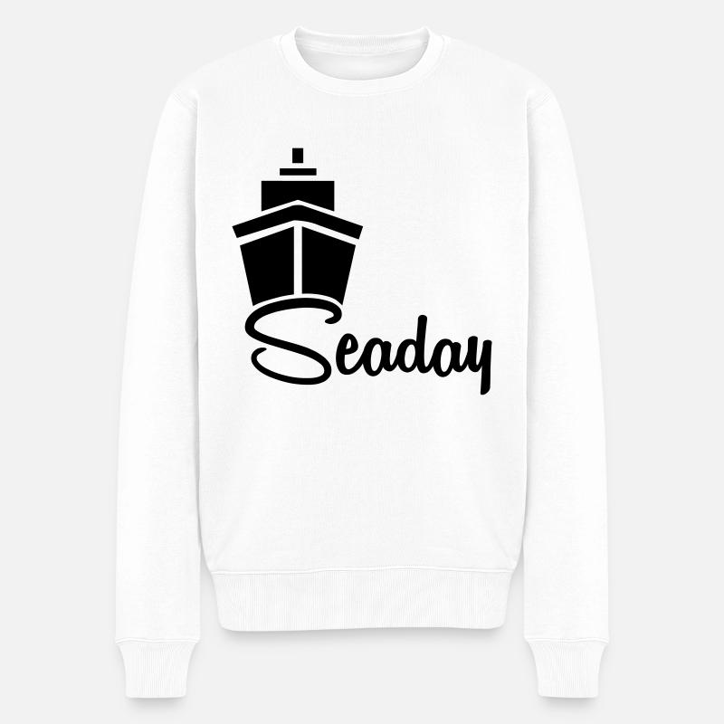 Seaday - Männer Premium Bio Pullover - Weiß