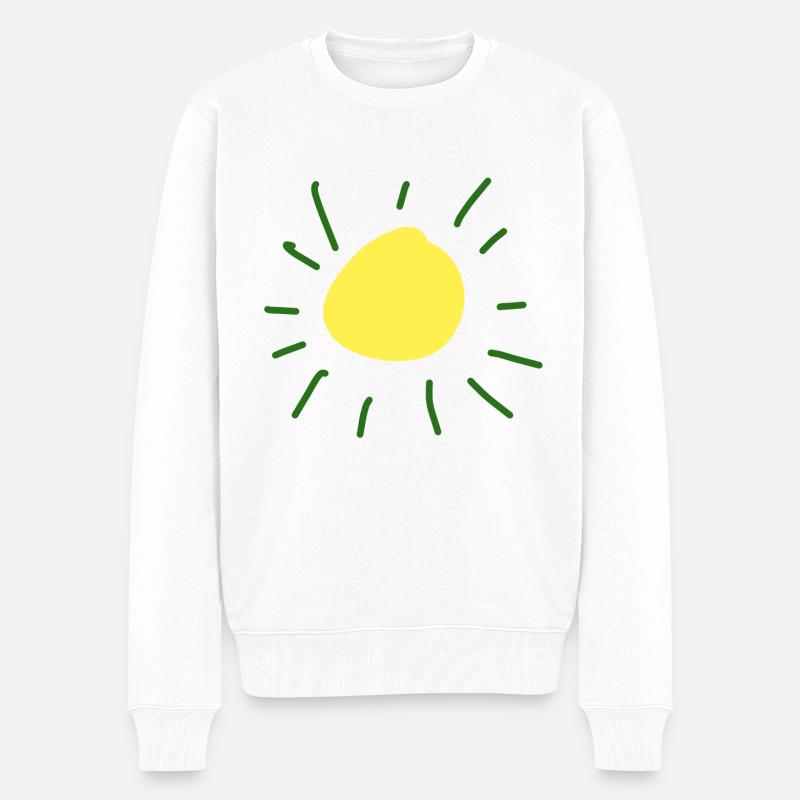 sonne symbol - Männer Premium Bio Pullover - Weiß
