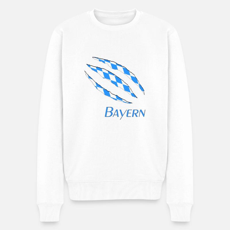 Bayern bayern - Männer Premium Bio Pullover - Weiß