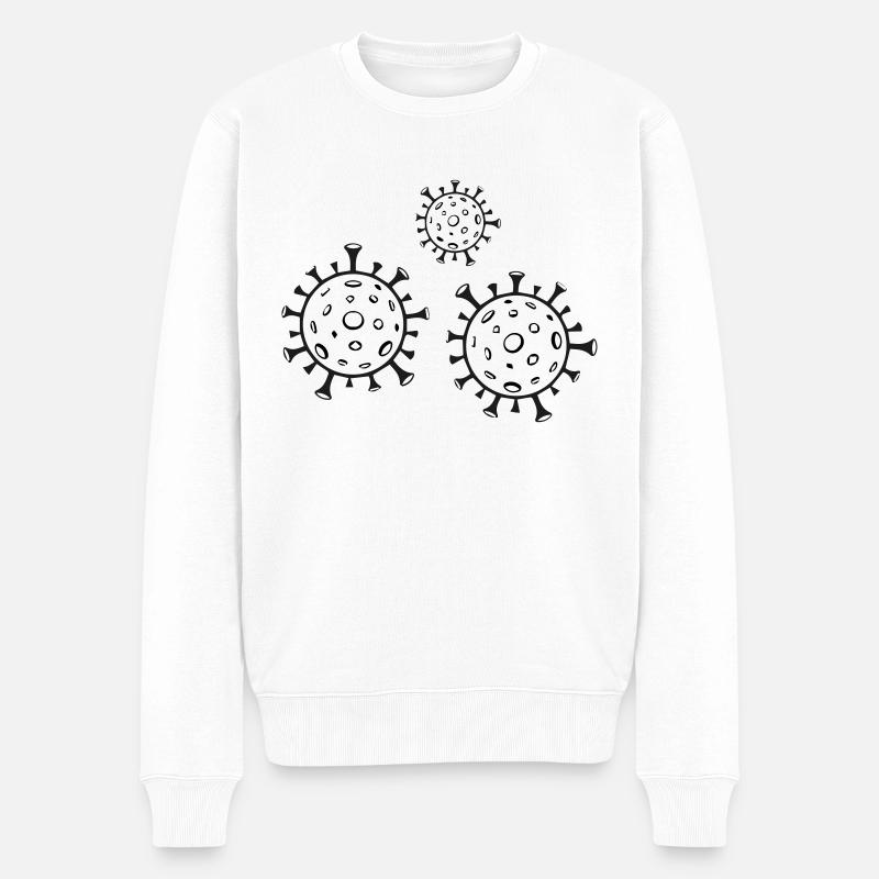 the virus - Männer Premium Bio Pullover - Weiß