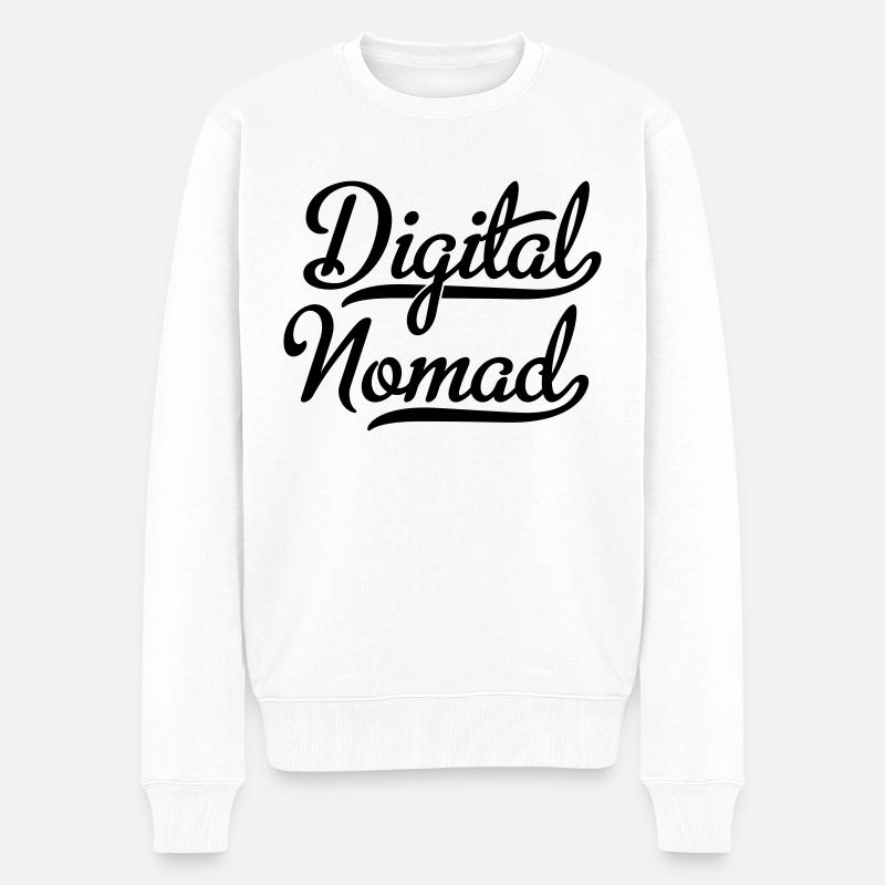 digital - Männer Premium Bio Pullover - Weiß