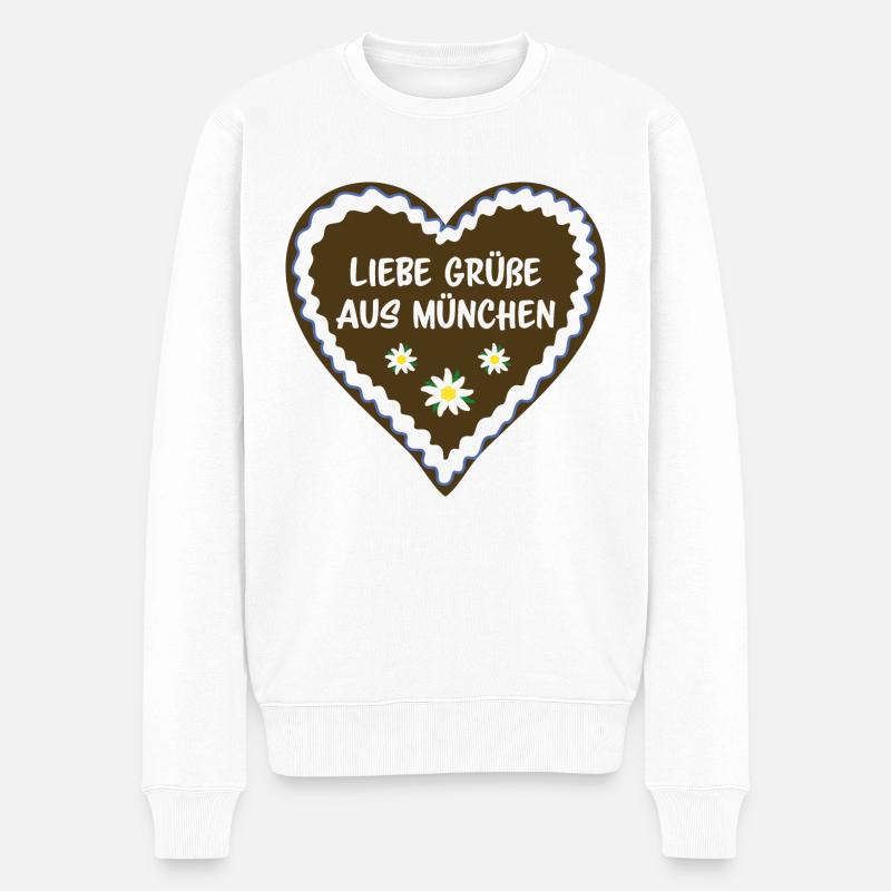 Salutations de Munich - Pull Premium bio Homme - blanc