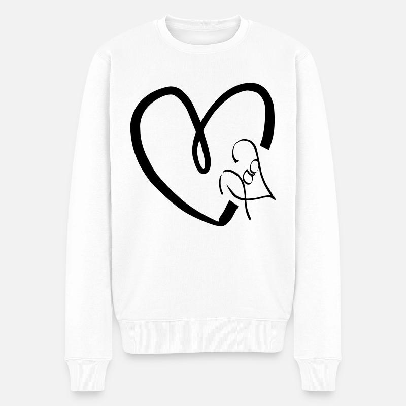 Cœur pour papa - Pull Premium bio Homme - blanc