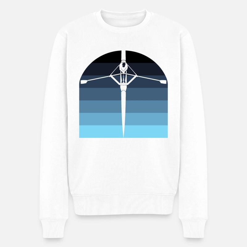 Rudern - Männer Premium Bio Pullover - Weiß