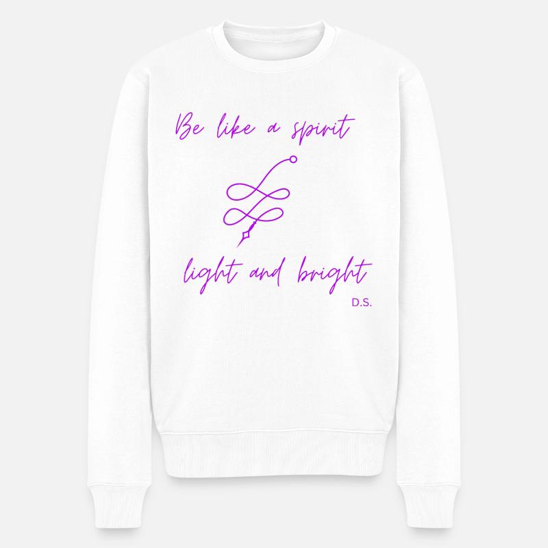 Be like a spirit - Männer Premium Bio Pullover - Weiß