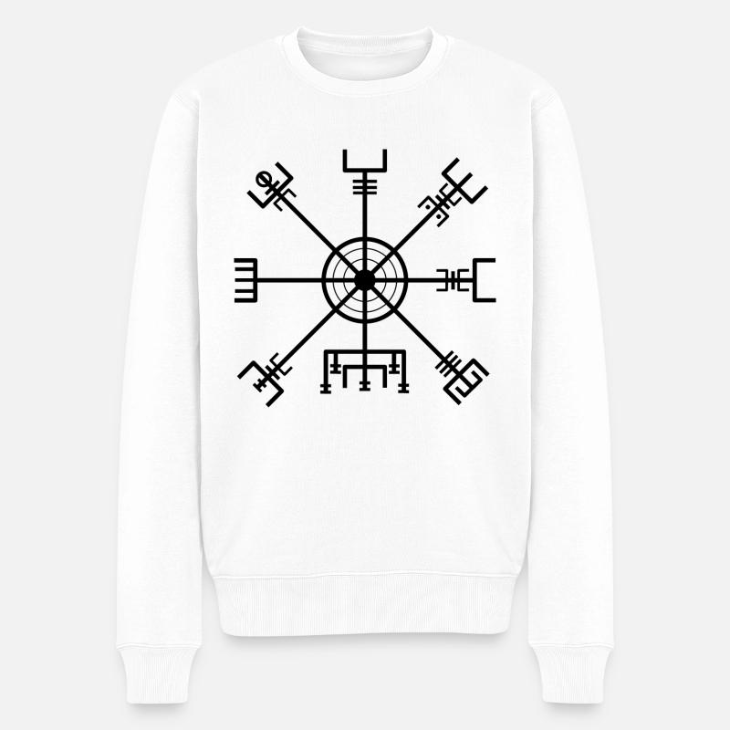Vegvisir - Männer Premium Bio Pullover - Weiß