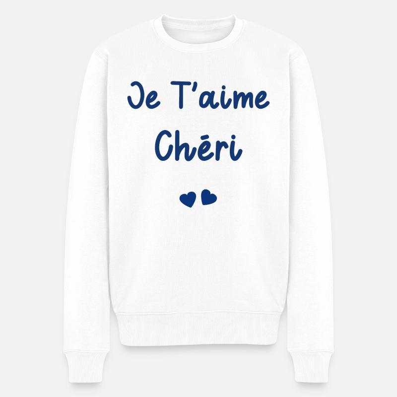 je t'aime Chéri - Pull Premium bio Homme - blanc