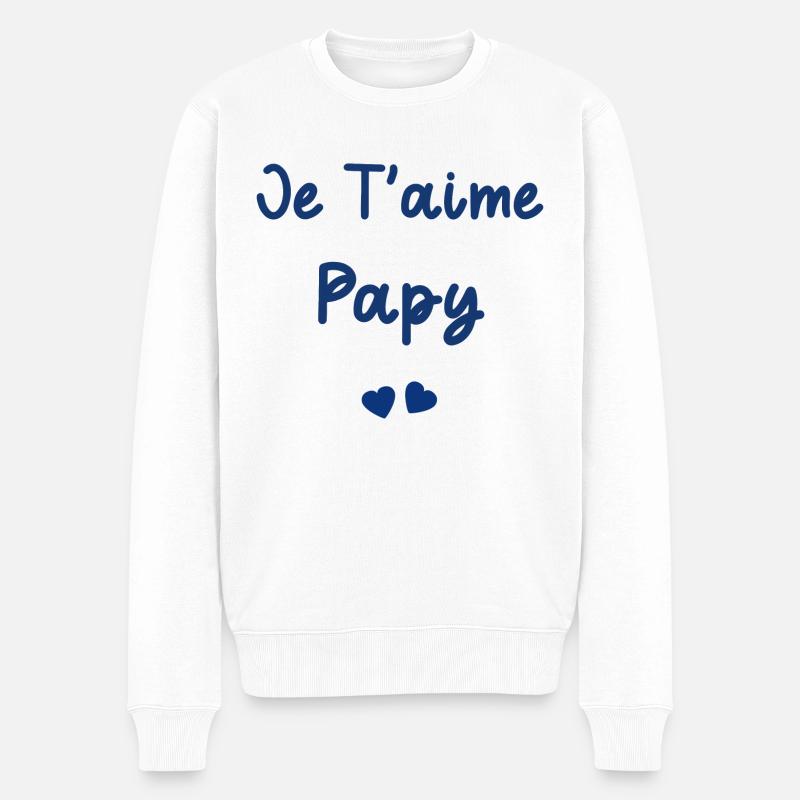 je t'aime Papy - Pull Premium bio Homme - blanc