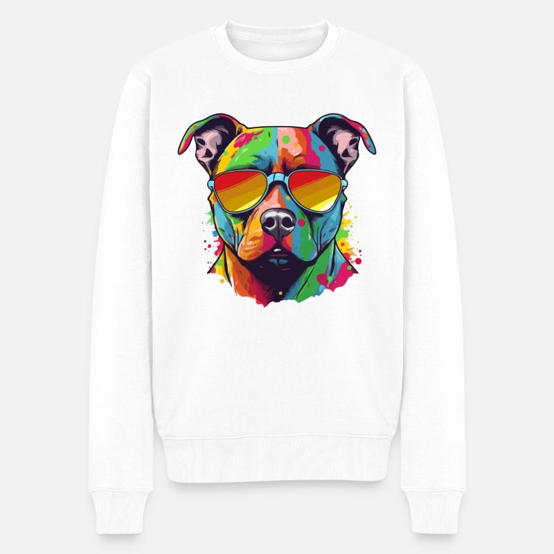 Zar le pitbull - Pull Premium bio Homme - blanc