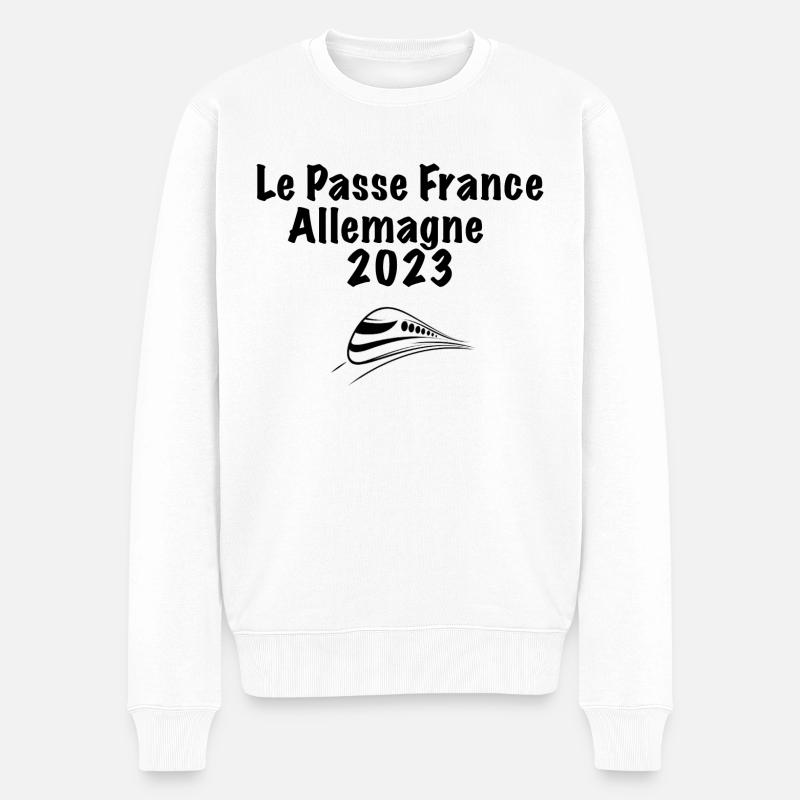 Der Deutsch-französische Freundschaftspass 2023 - Männer Premium Bio Pullover - Weiß