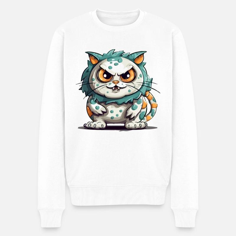 Bino le streum - Männer Premium Bio Pullover - Weiß