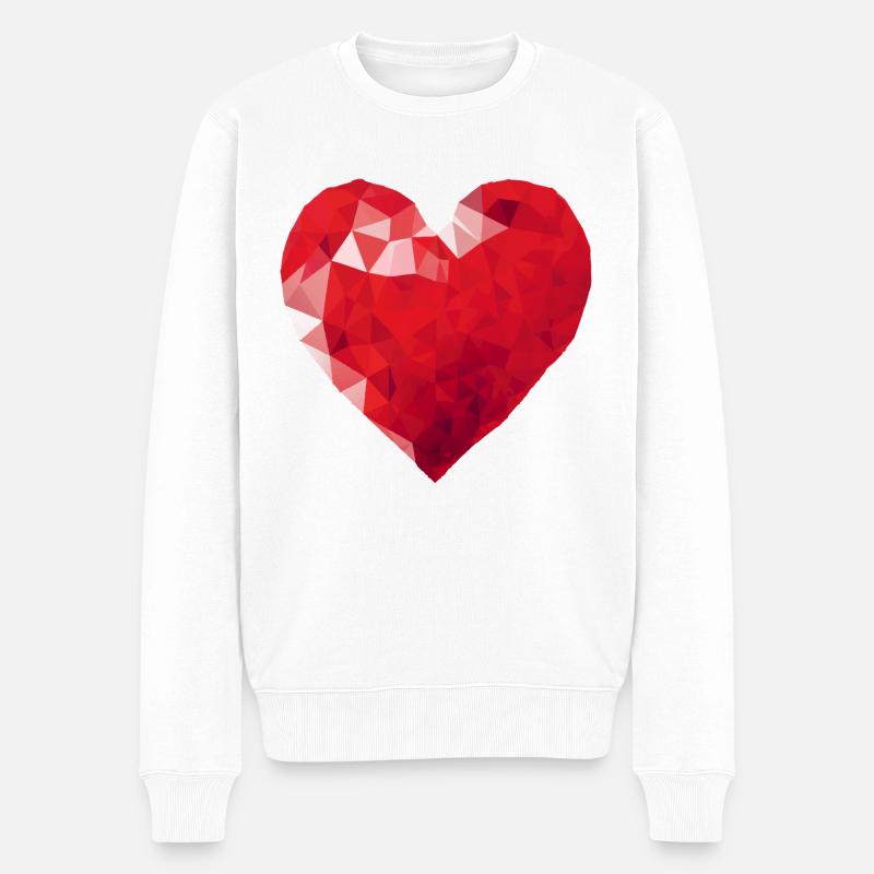 Mon coeur ce rubis - Pull Premium bio Homme - blanc