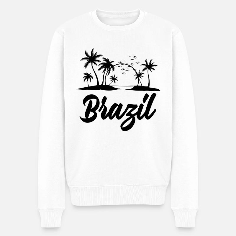 Brésil - Pull Premium bio Homme - blanc