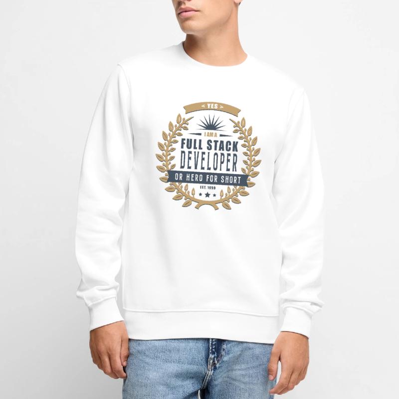 Full Stack Developer dunkel Männer Premium Bio Pullover