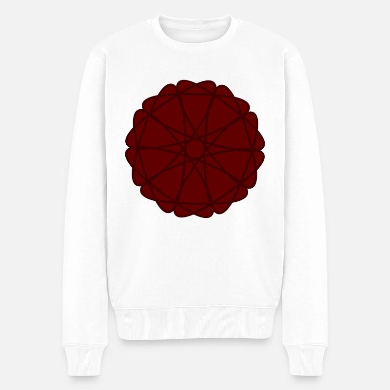 Blume - Männer Premium Bio Pullover - Weiß