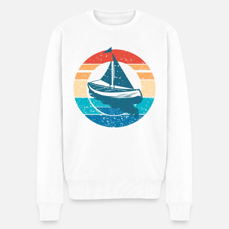 Balade dans l’eau - Pull Premium bio Homme - blanc