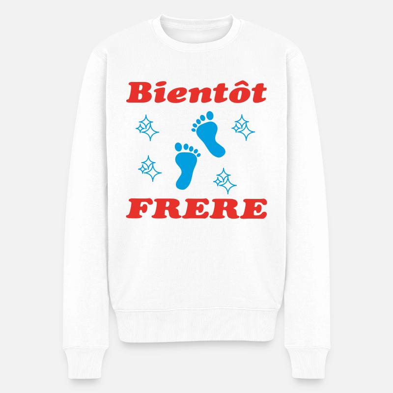 BIENTOT FRERE - Pull Premium bio Homme - blanc
