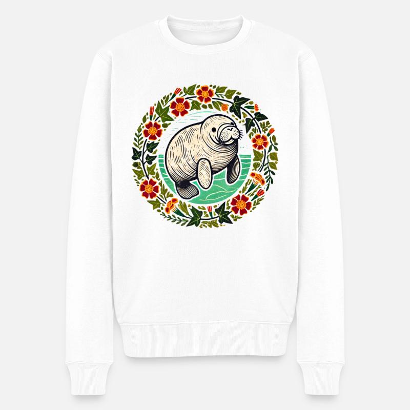 Lamantin - Pull Premium bio Homme - blanc