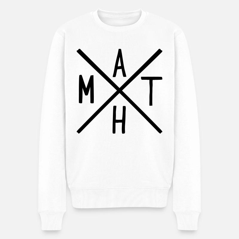 Mathématiques - Pull Premium bio Homme - blanc