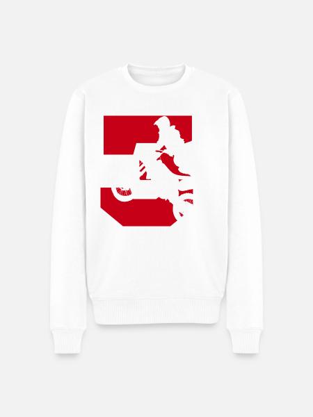 Moto 3 biker - Men's Premium Organic Jumper - white