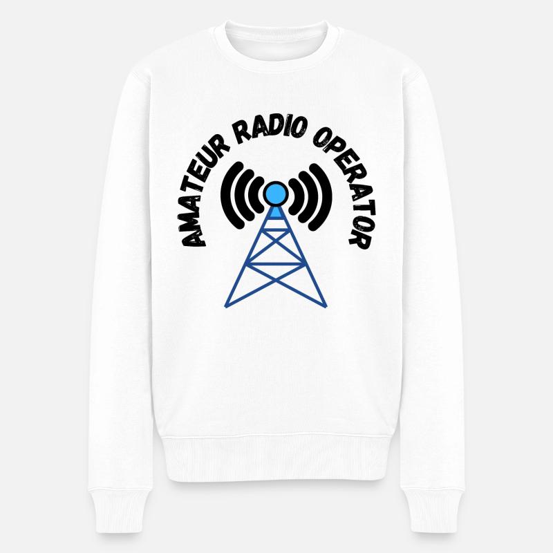 Amateur Radio Operator - Männer Premium Bio Pullover - Weiß