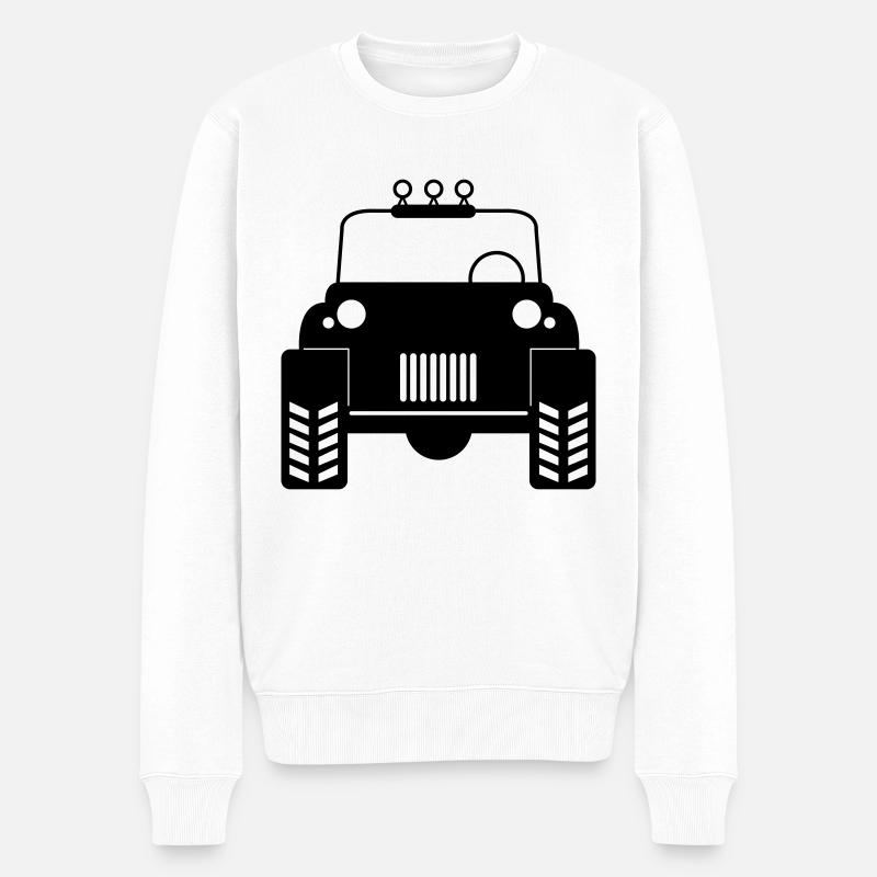 Voiture tout-terrain - Pull Premium bio Homme - blanc