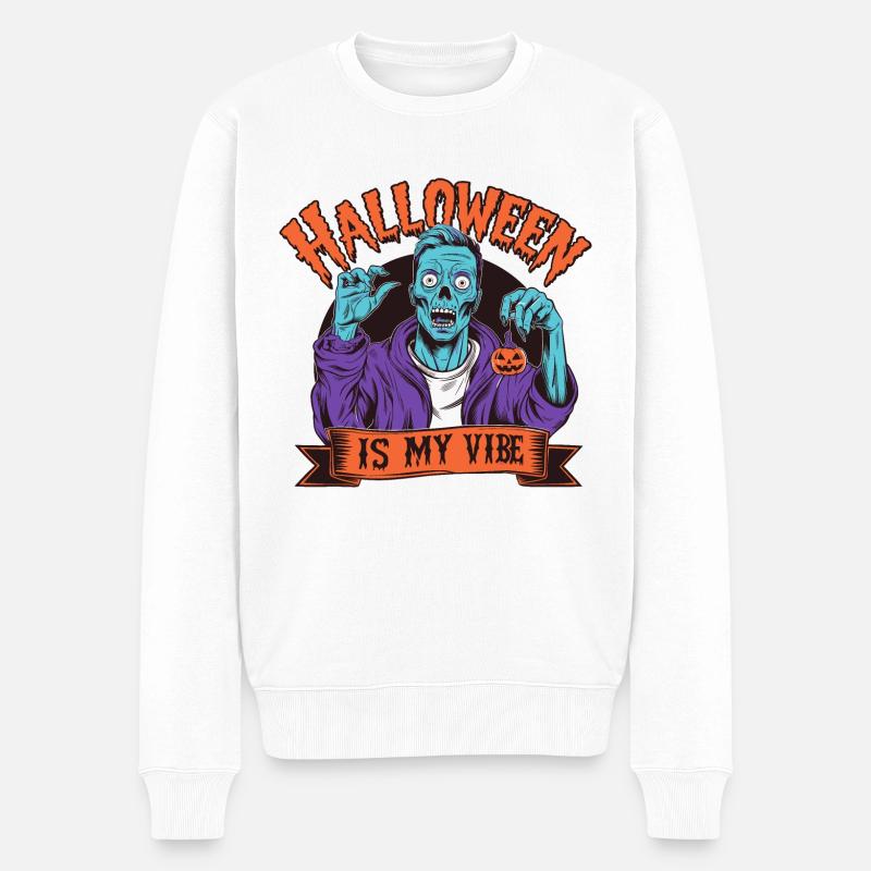 Halloween is my vibe - Pull Premium bio Homme - blanc