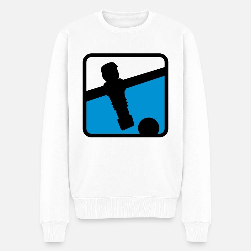 soccer player - Kickershirt - Männer Premium Bio Pullover - Weiß