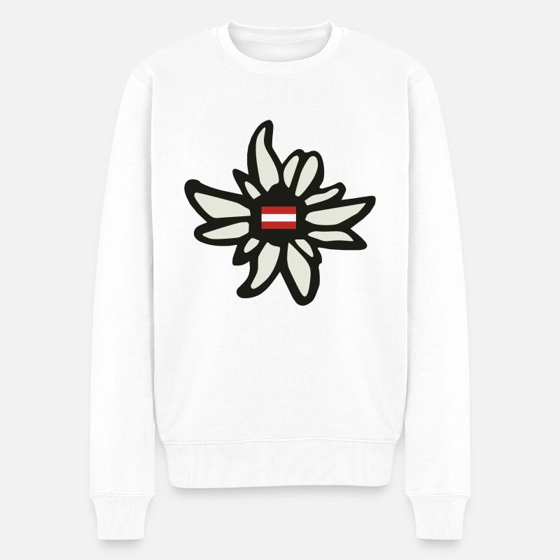 La ärbig Edelweiss Autriche - Pull Premium bio Homme - blanc