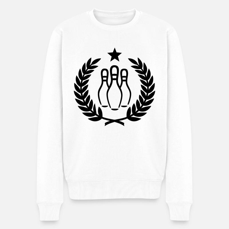 Couronne de laurier (Bowling) 03 - Pull Premium bio Homme - blanc