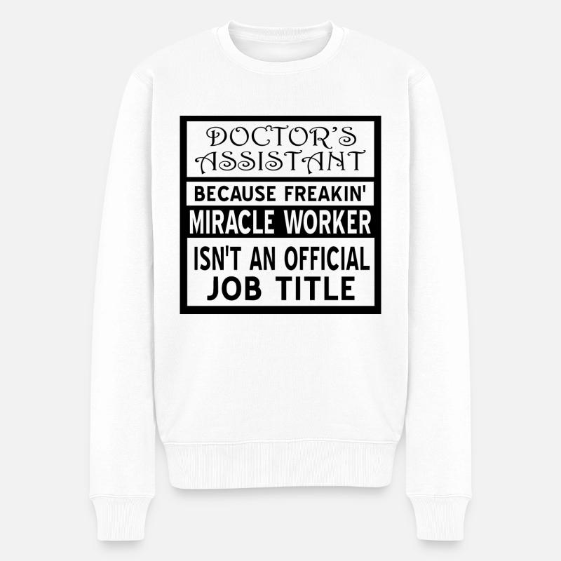 Médecin assistant - Pull Premium bio Homme - blanc