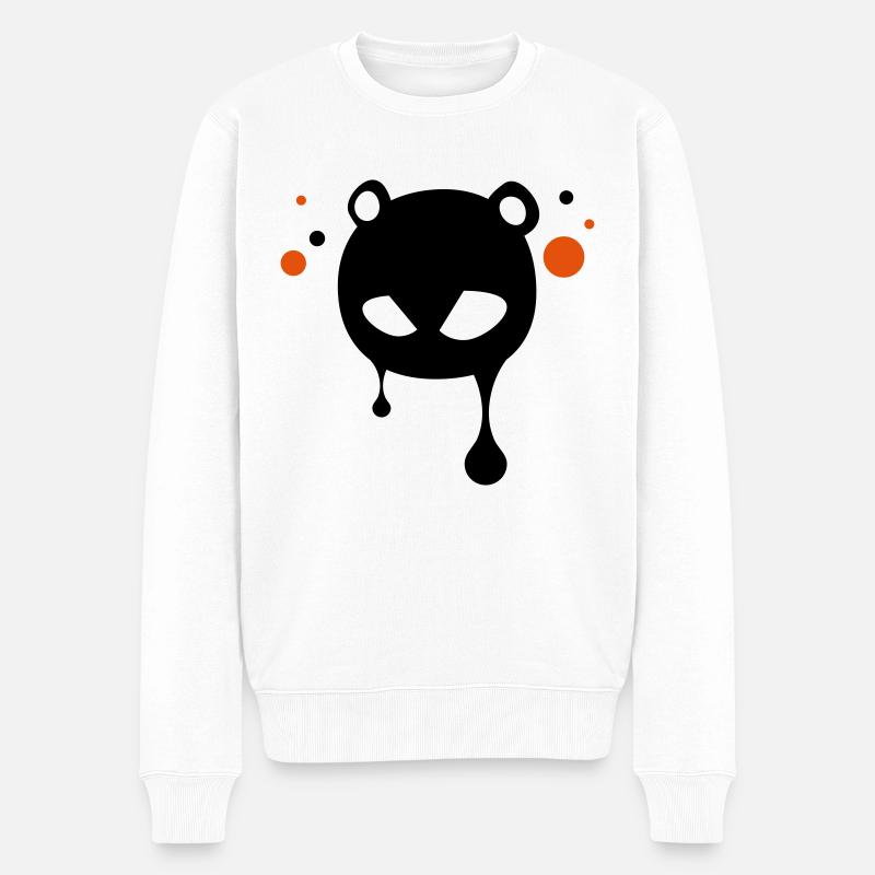kleines böses Monster - Männer Premium Bio Pullover - Weiß