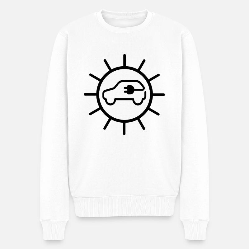 e-auto, e-mobilität,elektro-auto, zoe, EV-driver, - Männer Premium Bio Pullover - Weiß
