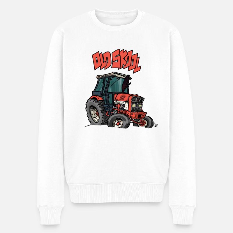 1015 VIEUX SKOOL - Pull Premium bio Homme - blanc