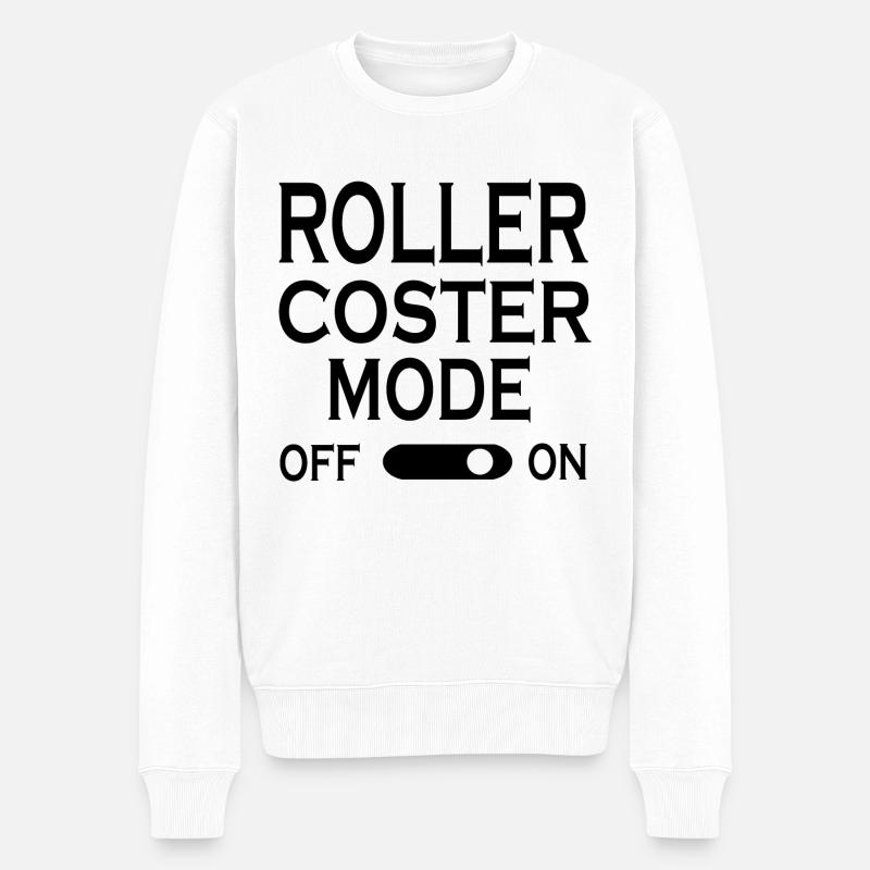 Roller Coaster Themepark - Pull Premium bio Homme - blanc