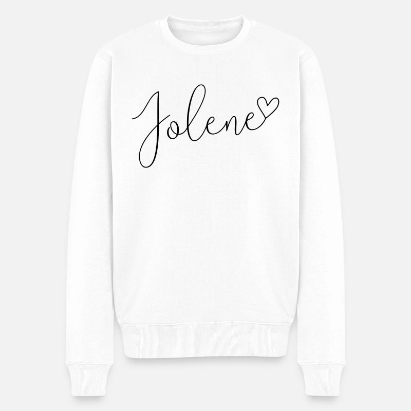 Jolene Name Vorname Mädchen - Männer Premium Bio Pullover - Weiß