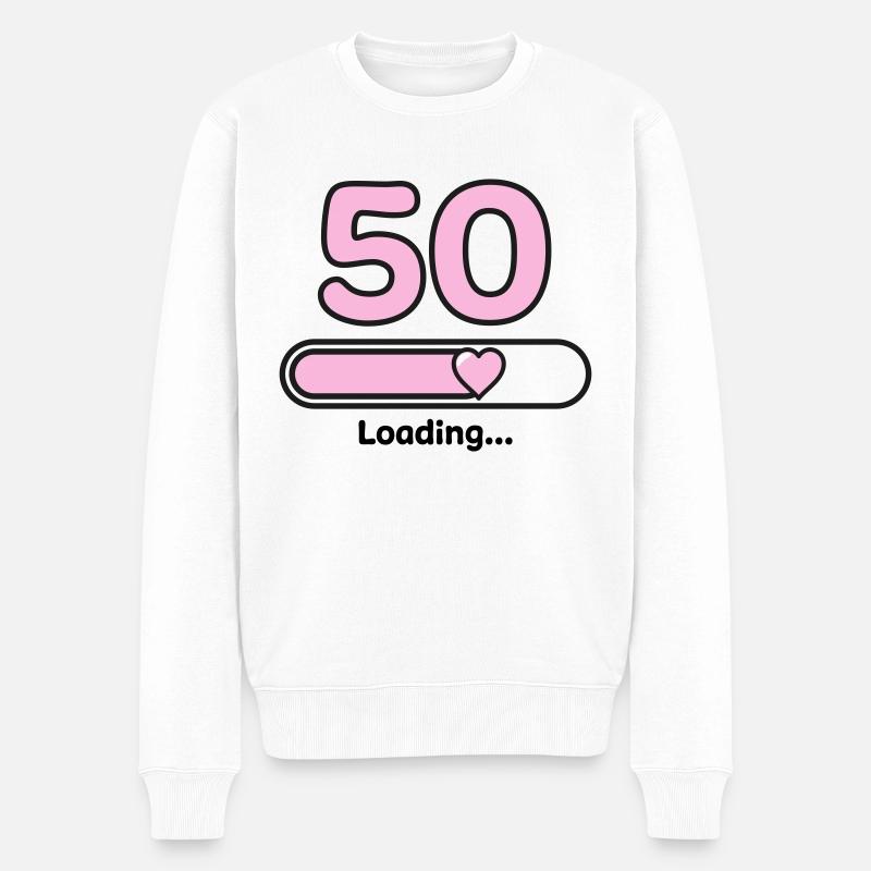 50 ans - Pull Premium bio Homme - blanc