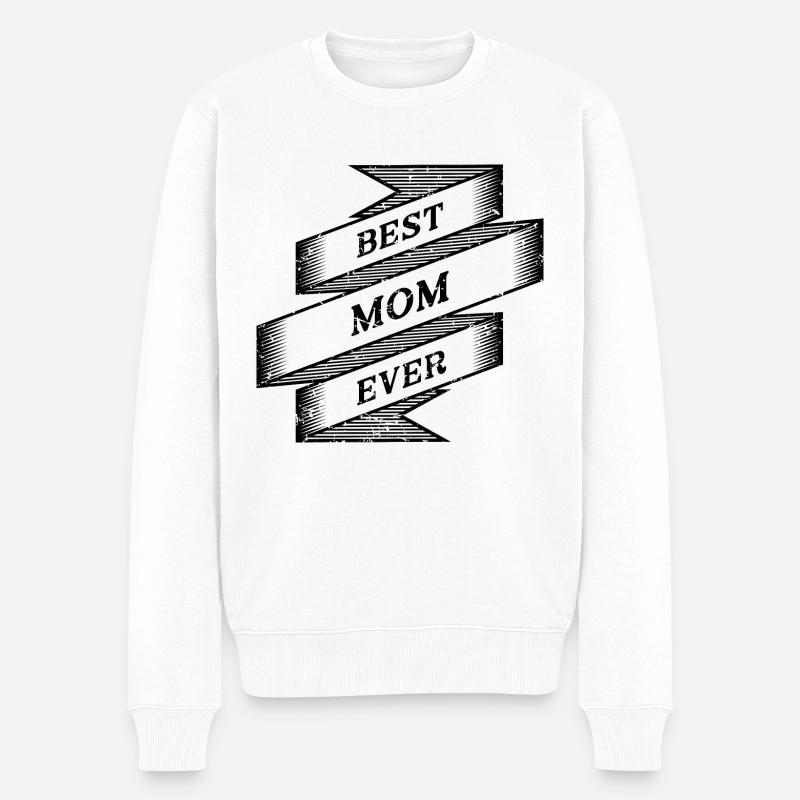 Best Mom Ever - Männer Premium Bio Pullover - Weiß