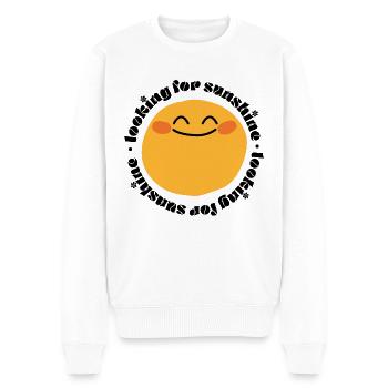 À la recherche de soleil - Pull Premium bio Homme - blanc - Devant - Thijin (182cm)
