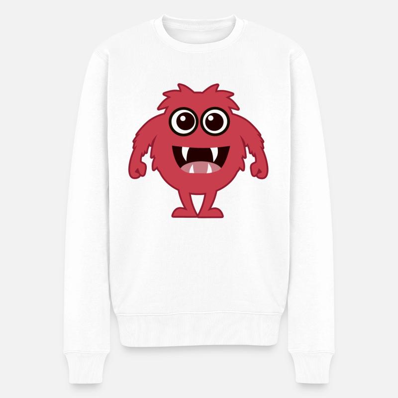 Petit monstre cute - Pull Premium bio Homme - blanc