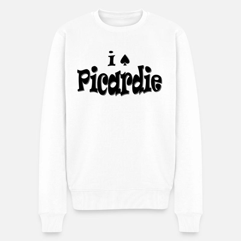 I love Picardie - Pull Premium bio Homme - blanc