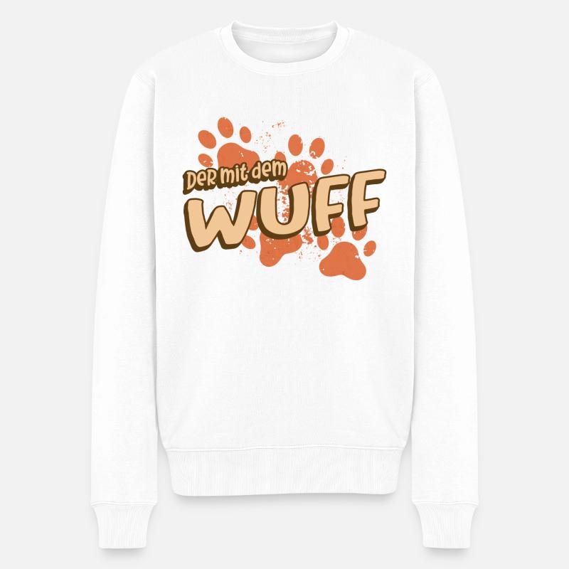 Spruch Hundebesitzer - Männer Premium Bio Pullover - Weiß