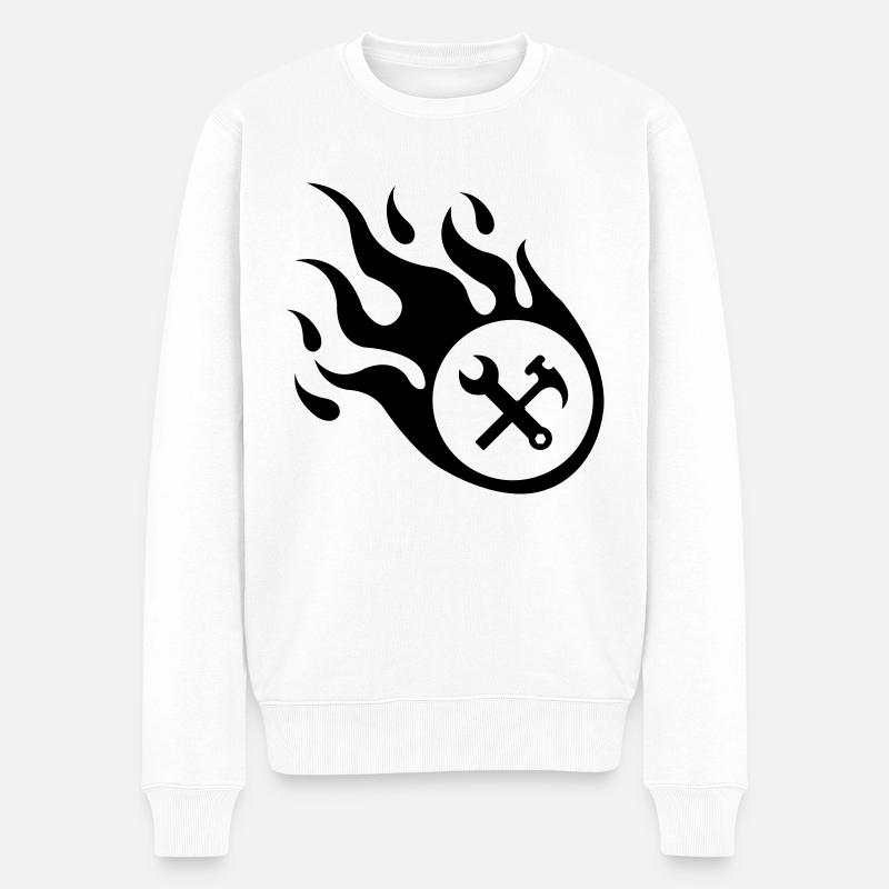 Flamme d’artisan - Pull Premium bio Homme - blanc