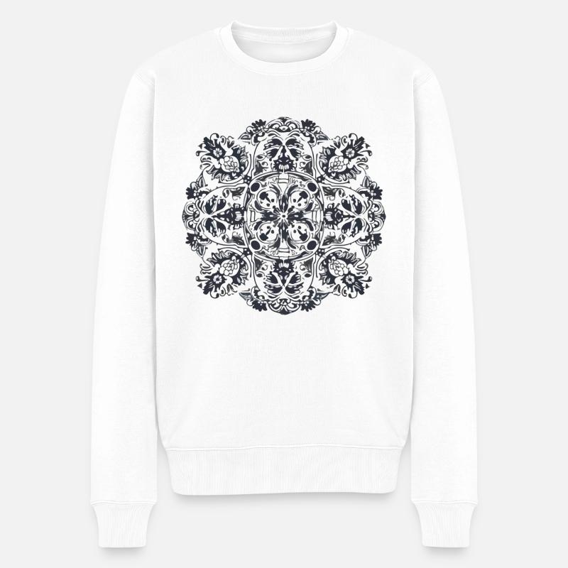 Mandala portugais - Pull Premium bio Homme - blanc